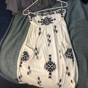Express white embroiders summer dress